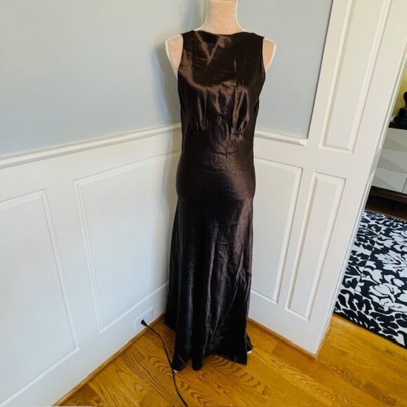 ZARA WRINKLED SATIN EFFECT DRESS ZW COLLECTION - Large - Picture 2 of 9